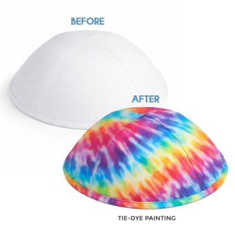 Decorate / Tie Dye your own White Yarmulkas - Size 5