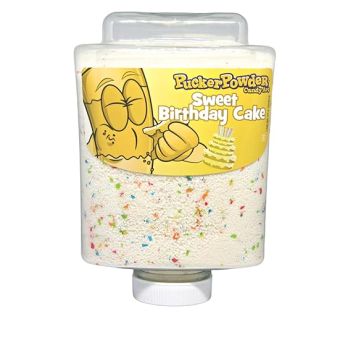 9-11oz bottle of Kosher Edible Sand Art - Sweet Birthday Cake