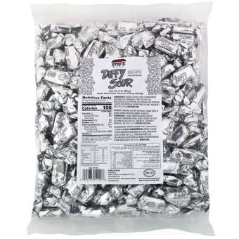 2lb Bag Silver Sour Apple Taffies