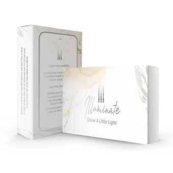 Silver/White - 'Illuminate' Candlelighting Box ONLY [Fits 3 Standard Tealights]