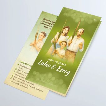 Laminated Lulav & Esrog Illustrated Guide for sukkos