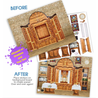 THE SYNAGOGUE - Shul Reusable Sticker Scene - ALLOWED ON SHABBOS & YOM TOV!