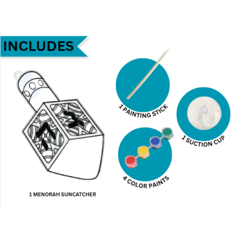 Patterned Dreidel Suncatcher Kit (individually Packed)