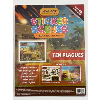 Ten Plagues Reuseable Sticker scene (Include 62 stickers) - YOM TOV FRIENDLY