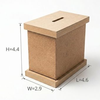 Build & Decorate Your Own Wooden Tzedakah Box - (4.6L x 2.9W x 4.4H)