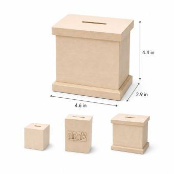 Build & Decorate Your Own Wooden Tzedakah Box - (4.6L x 2.9W x 4.4H)