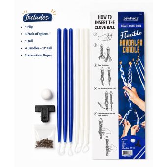 DIY Braid Your Own Havdalah Candle Kit – Blue & White