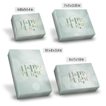 EMPTY Green Purim Shaloch Manos Box (4 Sizes)