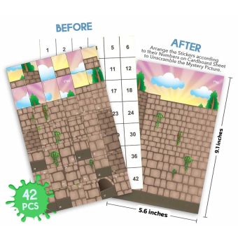 Israel Western Wall Kotel Sticker Puzzle – Mystery Reveal Art Activity