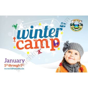 Winter Camp Postcard Design